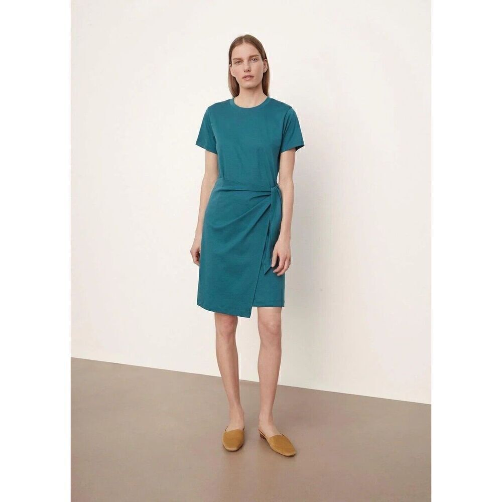 Vince Side-Tie Minidress Women’s Size XL Blue Waltz